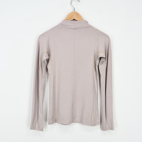 Universal Standard Eris Mock Neck Long Sleeve Contrast Stitch Ash 4XS 00 NWT - Picture 6 of 8